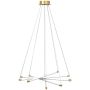 Lampa wisząca LED Aosom, 50 W, 5800 lm, złoto/biała, Ø82 × 124 cm