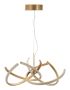 Lampa wisząca LED CELTIC, złoto/biała, Ø 62 × 120 cm