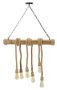 Подвесной светильник Mauro Ferretti Bamboo/Rope, 6 источников света, 80 × 120 × 15 см
