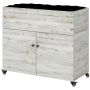 Podwyższona grządka Outsunny 110x50x95cm, biała