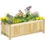 Podwyższona grządka Outsunny 70x30x25cm, jasnobrązowa
