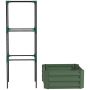 Łóżko podwyższone z listwami Outsunny 61x61x140cm, ciemnozielone/czarne