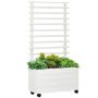 Łóżko podwyższone z listwami Outsunny 76x30x155cm, białe