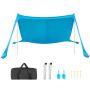 Beach tent VEVOR TM003, with sandbags, 3.4 × 3.4 × 2 m