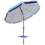 Parasol plażowy ze składanym stolikiem, Ø 198 × 214 cm