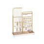 SONGMICS JJS026A01 Stojak na biżuterię, regulowana wysokość, złoty, 10 × 30,6 × 30,9–47,5 cm