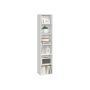 VASAGLE bookshelf, 3 adjustable shelves, White, 30.2 × 160.7 × 24 cm