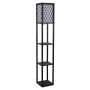 Freestanding shelf with light, 3 open shelves, 26 × 160 × 26 cm