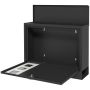 Skrzynka pocztowa Homcom 36,5x11,5x29cm., czarna