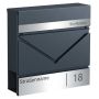 SONGMICS GMB080D01V1 Mailbox, with Newspaper Compartment and Lock, Gray/Silver
