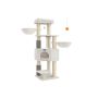 Cat scratching post 50x50x160cm., white/beige