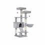 Cat scratching post 125 cm high, light gray