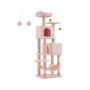 Cat scratching post 52.3x78.3x155cm., beige/pink