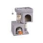 Cat scratching post 67cm high, light grey