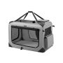 Torba transportowa dla psa 102x69x69cm, szaro-czarna