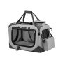 Torba transportowa dla psa 50x35x35cm, szaro-czarna