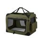 Torba transportowa dla psa 91x63x63cm, ciemnozielona/czarna