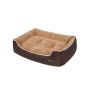 Dog bed with edge 110 x 75 x 27 cm, brown