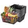 Zestaw koszyków zakupowych VEVOR LB-B012-6, 12 szt., 21 l, czarny, 44 × 48 × 33 cm