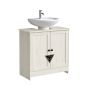 SONGMICS HOME BBC223WJ01 Szafka pod umywalkę, półka regulowana, 60 × 61,2 × 30 cm