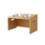 Dog bowls with wooden frame PRB02N