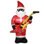Inflatable Santa Claus decoration, With guitar, 140 × 75 × 215 cm