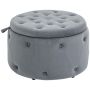 Puf Homcom 60x60x40cm., szary
