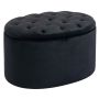 Puf z pojemnikiem Homcom 71x52x42cm., czarny