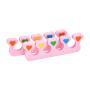 Foam separators for pedicure EXO, 2 pcs, Pink, 10 × 3 × 0.7 cm
