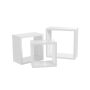 Wall shelf set 30x26x22 cm., 3 pieces, white