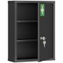 Lockable wall-mounted medicine cabinet, 3 shelves, 40 × 53.5 × 15 cm