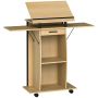 Desk, 7 positions, 2 folding wings, Oak, 126 × 136 × 37 cm