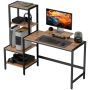 Desk Homcom 150x48x125cm., brown/black