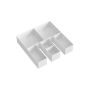 Set of 6 clothes storage boxes, white
