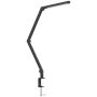 Regulowana lampa stołowa z metalowym zaciskiem, 96 LED, czarna
