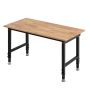 Adjustable workbench VEVOR WB4823, 680 kg load capacity, Oak, 122 × 102 × 60 cm