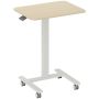 Height-adjustable standing desk, Yellow/white, 65 × 48 × 68–108 cm