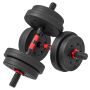 Adjustable dumbbell and barbell set, 15 kg