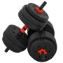 Adjustable dumbbell set, 25 kg, 2 in 1
