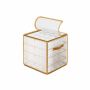 Christmas ornament storage box 33.5x33.5x34cm., gold color