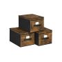 Box set, 3 pieces, brown/black