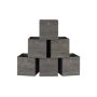 Set of 6 boxes 33x33x33cm., dark gray