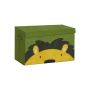 Box with lid 60x35x38cm., green/yellow