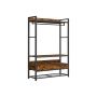 Open wardrobe / hanger, vintage brown-black
