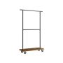 Clothes rack with wheels, black-vintage color