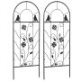 Zestaw 2 podpórek do roślin Outsunny 38x0,8x98cm, czarny