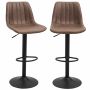 Set of 2 bar stools Homcom 43x46.5x110cm., black/brown