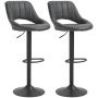 Set of 2 bar stools Homcom 44x49x110cm., black