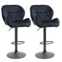 Zestaw 2 krzeseł barowych Homcom 51,5x57,5x114,5cm, kolor czarny