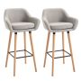 Set of 2 bar stools Homcom 55x48x100cm., various colors